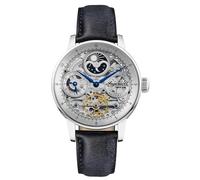 Ingersoll The Jazz Mens Automatic Watch I07702 with a Silver Dial and a Blue Genuine Leather Band