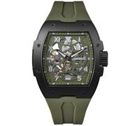 Ingersoll The Play Montre Automatique pour Homme 50 mm avec Cadran Skeleton Vert et Bracelet PU Vert I15303