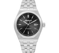 Ingersoll The Rider Montre Automatique pour Homme 51 mm avec Cadran Noir et Bracelet argenté en Acier Inoxydable I16801
