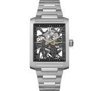 Ingersoll The Spur Montre Automatique pour Homme 47 mm avec Cadran Skeleton Noir et Un Bracelet argenté en Acier Inoxydable I17001