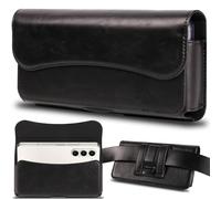 INGIDO Étui de ceinture en cuir avec clip ceinture pour Samsung Galaxy Z Fold 5/4/3, iPhone 15 Pro Max, téléphones pliés, Galaxy Z Fold 5/4/3/2 - Noir