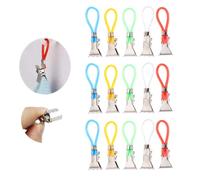 INGJIA 15Pcs accroche torchon,Porte torchon Cuisine, Pince torchon Crochet torchons,Pince à Serviette en métal,Attache Serviette Attache torchon Cuisine,Porte torchon Coulissant(5 Couleurs)