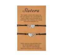 INGJIA 2 Bracelets Amitié Soeur Bracelets Coeur Cercles Amour Noeud Bracelet Infini Soleil Moom étoile Distance Souhaits Assortis Bijoux Cadeaux Noël Pour Femmes Filles Meilleures Amies