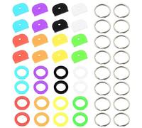 INGJIA 48 Paquets de Capuchons de clés Ronds de 2 cm pour Petites clés Plates et Rondes (ne Convient Pas aux clés de Forme irrégulière), 8 Couleurs