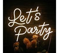 INGKE Let's Party enseigne néon enseigne Lumineuse néon LED Bachelor Party pour Lampe décor Mur Allume Signe mené néon décor lumières créatives pour décor fête Club Mariage