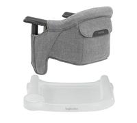 Inglesina Fast Table Chaise (mélange gris pierre) + plateau à manger rapide Plus - Chaise haute pour bébés et tout-petits de 6 à 36 mois - Convient aux tables de 0,2 cm à 8,4 cm d'épaisseur - Design