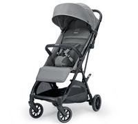 Inglesina NOW Poussette Compacte Légère 7,2 kg, Fermeture Automatique One Touch, Dossier Inclinable 170°, Capote UPF 50+, de la Naissance à 22 kg, Snap Grey