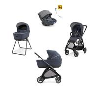 INGLESINA - Poussette Trio System Quattro Electa + Siège auto Darwin Recline + Nacelle Open Up Rooftop Bleu