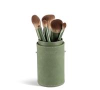 INGLOT Brush Tube Makeup Set - 6 pinceaux synthétiques professionnels dans une élégante trousse de voyage verte | idéal pour le quotidien et les voyages | pour le visage, les yeux et les sourcils |