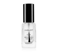 Inglot O2M Top coat respirant, très brillant, perméable à l'air et à l'eau, prolonge la durée de vie du vernis, facile à appliquer, non testé sur les animaux, 11 ml