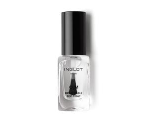 Inglot O2M Top coat respirant, brillant, perméable air et eau, prolonge la durée de vie du vernis, facile à appliquer, non testé sur les animaux, 11 ml