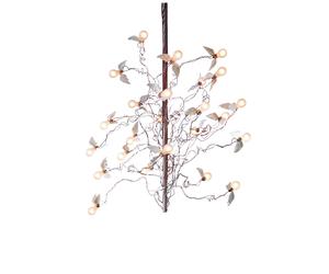 Ingo Maurer Birds Birds Birds LED Kronleuchter, longueur minimum 130 cm, câbles rouges/bleus