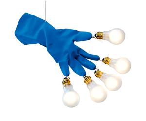 Ingo Maurer Luzy Take Five Pendelleuchte, bleu