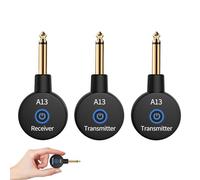 INGPARTNER A13-2 Système de guitare sans fil 2,4 GHz 2 modes, taille du pouce, batterie Li-ion rechargeable, portée de 100 m, 10 heures, Plug & Play pour guitare, basse, violon