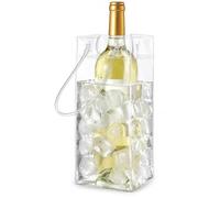 Ingrosso e Risparmio 1 sac réfrigérant pour champagne, bière, vin, sac portable en PVC transparent, porte-glace avec poignée pour le transport, étanche, porte-gel pour fêtes en plein air, Ice Bag