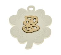 Ingrosso e Risparmio Bonbonnière anniversaire 50 ans 12 pièces craie trèfle à quatre feuilles avec numéro 50 en argent et mots d'amour marque-places confiées mariage arrivée mariés bricolage