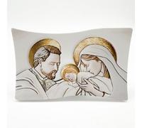 Ingrosso e Risparmio Bonbonnière baptême 1 pièce en bois avec sainte famille en or mariage communion confirmation fabriquée en Italie icône gravé (taille 1 - Gold)