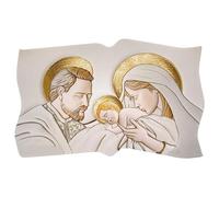 Ingrosso e Risparmio Bonbonnière baptême 1 pièce en bois avec sainte famille en or mariage communion confirmation fabriquée en Italie icône gravé (taille 2)