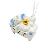 Ingrosso e Risparmio Bonbonnière baptême bébé 1 pièce parfum canapé sur fauteuil avec lumière LED résine détails bleu ciel naissance garçon économique événement élégant