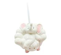 Ingrosso e Risparmio Bonbonnière baptême fille 1 pièce parfum éléphant sur fauteuil avec lumière LED résine détails rose fille naissance femme économique événement élégant