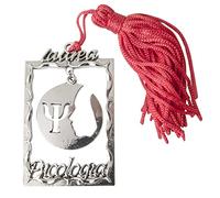 Ingrosso e Risparmio Bonbonnière graduation psychologie 12 pièces pendentif Zama médaille rectangulaire avec symbole PSI et visage écrit diplôme psychologie mâle femelle avec pompon rouge