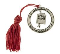 Ingrosso e Risparmio Bonbonnière pour diplôme de droit 12 pièces, pendentif rond avec inscriptions et livre Code pénal pour homme et femme avec pompon rouge