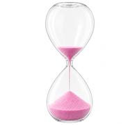 Ingrosso e Risparmio Bonbonnière pour naissance, 1 sablier décoratif en verre avec sable de couleur rose, minuterie, minuterie, communion, baptême, idée cadeau et décoration pour la maison et le
