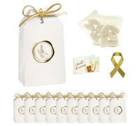 Ingrosso e Risparmio Favoris Cresima Lot de 10 boîtes à étiquettes Colombe et symboles confirmation couleur or en relief sachets dragées, cartes personnalisables, dragées pour enfant à faire soi-même