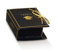 Ingrosso e Risparmio Lot de 10 boîtes livrées de couleur noire et or avec inscription graduée et touche porte-dragées à faire soi-même avec marque-places économiques magistrale triennale Traguardo