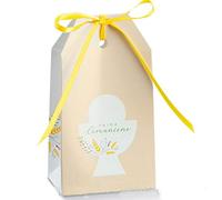 Ingrosso e Risparmio Lot de 10 sachets porte-dragées en carton ivoire avec inscription première communion, calice et hostie et épis de grain, idées de bricolage marque-places (sans emballage)
