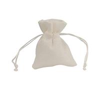 Ingrosso e Risparmio Lot de 12 sachets à dragées en jute, blancs, dragées économiques, marque-places pour mariage, anniversaire.