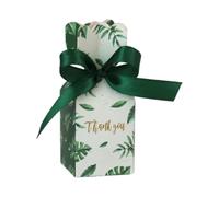 Ingrosso e Risparmio Lot de 20 boîtes à dragées avec décoration plantes et inscription Thank You ruban inclus porte-dragées marque-places de mariage en forme d'arrivée de mariés à faire soi-même