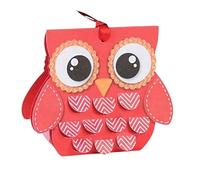 Ingrosso e Risparmio Lot de 20 boîtes hibou en carton rouge porte-dragées à dragées à faire soi-même avec marque-places économiques magistrale triennale