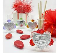 Ingrosso e Risparmio Mini parfum pour d'ambiance avec ampoule en verre et fleur en cristal rouge boîte et bâtonnets inclus