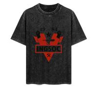 INGSOC 1984 George Orwell Fictional Novel English Socialism Mens T-Shirt Black Unisex Top Tee L
