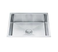 INGUZ Évier de cuisine 50 x 40 cm | Sous plan de travail ou sur plan de travail, installation facile | Évier en acier inoxydable avec filtre de drainage et valve clic clack en laiton | Évier de