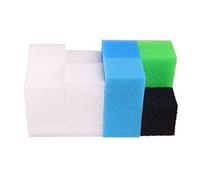 INGVIEE Compatible Ensemble de Mousse Filtrante pour Juwel Compact/Bioflow 3.0 / M (4X Bleu Fin, 4X Bleu Gros, 4X Vert Nitrax, 4X Mousse au Charbon Actif, 50x Ouate Filtrante)