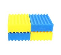 INGVIEE Compatible Éponge Filtrante pour Sunsun CBF-350 CBF-350B CBF-350C CBF-550 Filtre (2X Jaune Fin, 2X Bleu Gros)