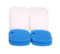 INGVIEE Compatible Mousse Filtrant Coussins de Ouate pour Sunsun HW 302/505A (12x Blanc, 4X Bleu)