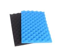 INGVIEE Compatible Poisson Étang Bassin Mousse Filtrant pour Lotus Green Genie 2000/3000/6000 (1x Noir Gros, 1x Bleu Moyen)