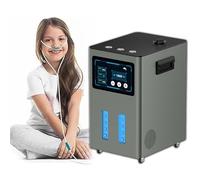 Inhalateur D'hydrogène Silencieux Pour La Maison, Hydrogène Pur À 99,99%, Réservoir De 3 L, Débit De 900 À 4 200 Ml/Min, Remplissage Et Vidange Automatiques, Roulettes(Gunmetal,900ml/min)