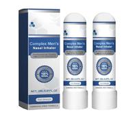 Inhalateur nasal complexe pour hommes, stick inhalateur nasal naturel, inhalateur nasal MenStick, redonne énergie et vitalité, procure un confort quotidien (2pcs)