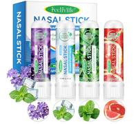 Inhalateur Nasal, Soulage la Congestion Nasale, Nasal Stick, Réduit le Stress, Améliore la Concentration, Ingrédients Naturels, Frais et Rafraîchissant, Améliore la Respiration et Facile à Transporter