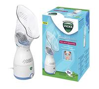 Inhalateur vapeur électrique pour adulte Vicks, idéal en cas de toux ou nez bouché, réglage de l’intensité de la vapeur, s’éteint automatiquement, tablettes aux huiles essentielles incluses - VH200