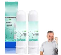 Inhalateurs nasaux, bâtonnet nasal rafraîchissant naturel, pour un air pur, purifie le corps et renforce l'immunité, naturel pour hommes et femmes (2 pièce)