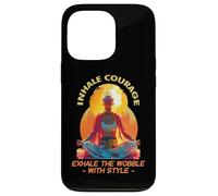 Inhale Courage Exhale The Wobble with Style Coque pour iPhone 13 Pro