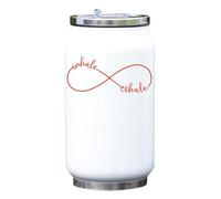 Inhale Exhale Infinity Symbol Bouteille isotherme pour boissons Blanc Taille unique