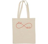 Inhale Exhale Sac fourre-tout en coton naturel symbole infini Blanc