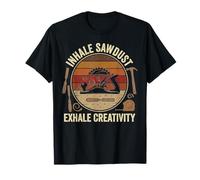 Inhale Sciure Exhale Creativité Éventail de Travail du Bois T-Shirt