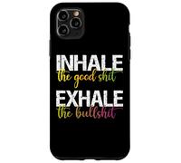 Inhale The Good Exhale The Bullshit Chakra du Yoga psychédélique Coque pour iPhone 11 Pro Max